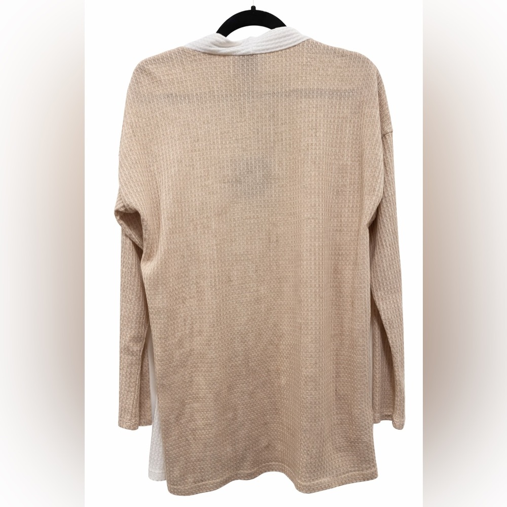 NWT Bobeau Women's Tan and Cream Cardigan (NWT1) - Picture 2 of 3